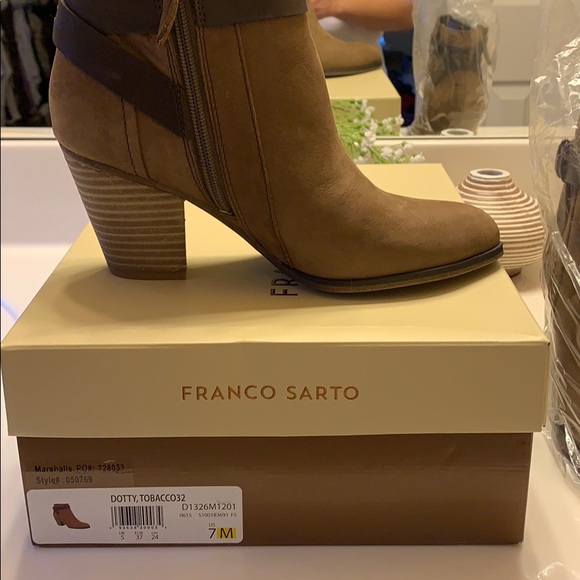 Franco Sarto Dotty Tobacco32 Leather New 7 - Picture 2 of 4